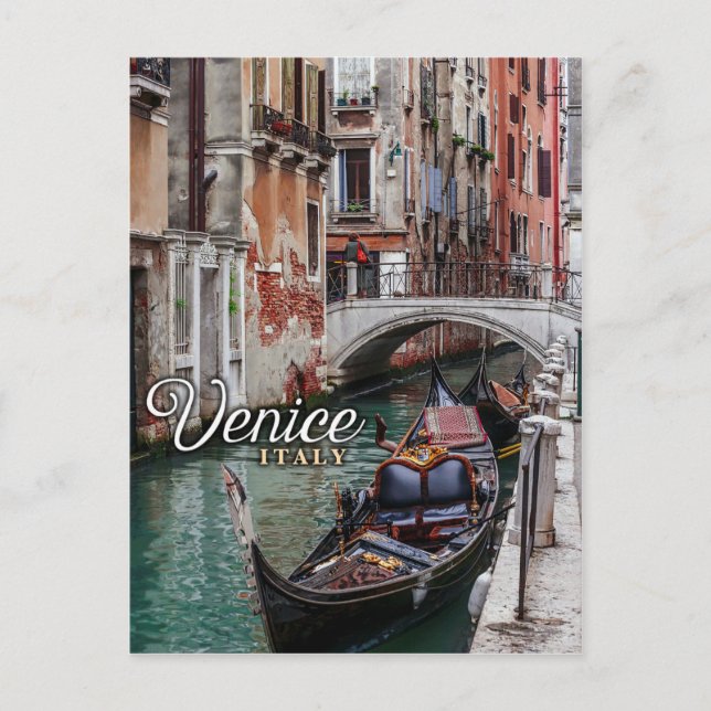 Cartão Postal Itália viagem de Veneza (Frente)