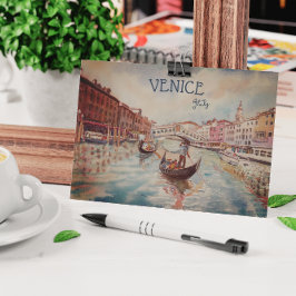 Cartão Postal Itália Viagem - Souvenir de aquarela VENICE