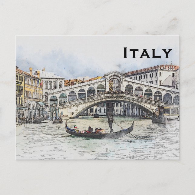 Cartão Postal Itália Viagens vintage Turismo Adicionar (Frente)