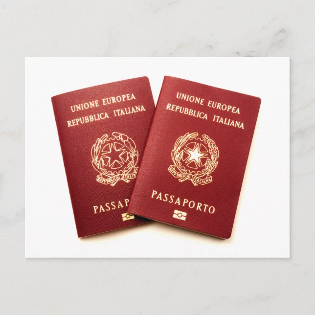 Cartão Postal Italian biometric e-passports (Frente)