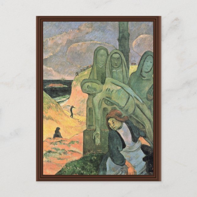 Cartão Postal Italiano: Calvario Breton (Il Cristo Verde), (Frente)