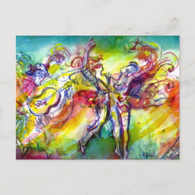 Cartão Postal ITALIANO CARNIVAL / Dança,Música,Teatro (Frente)