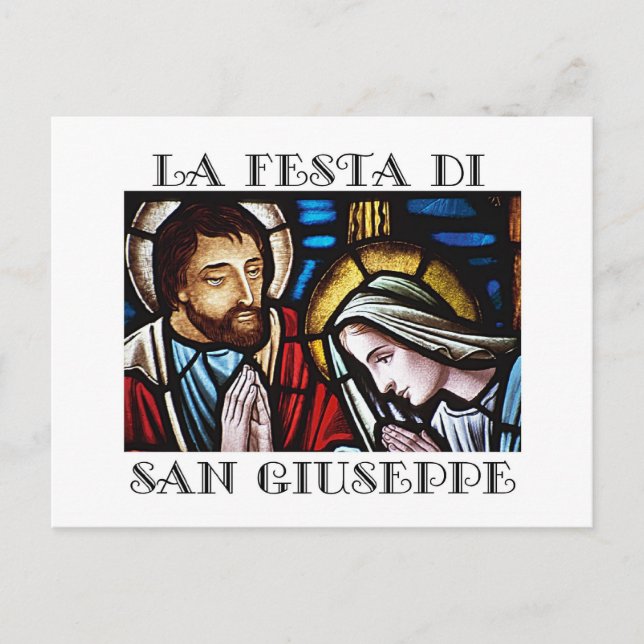 Cartão Postal italiano Festa di San Giuseppe - Banquete de Ruas. (Frente)