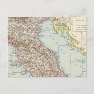 Cartão Postal Italien nordliche Halfte, Mapa do Norte de Itália
