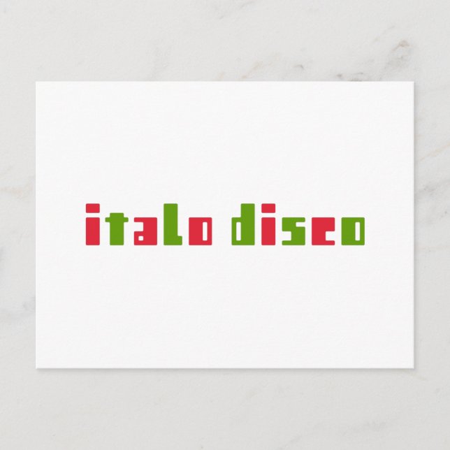 CARTÃO POSTAL ITALO DISCO (Frente)