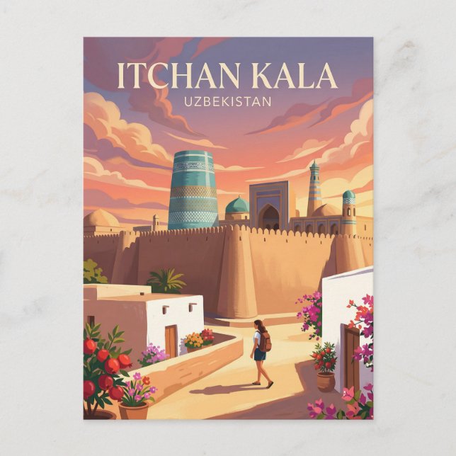Cartão Postal Itchan Kala Uzbequistão (Frente)