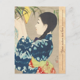 Cartão Postal Ito 100 Figuras de Beleza Vestindo Takasa Kimono