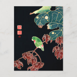 Cartão Postal Ito Jakuchu O Paroquet