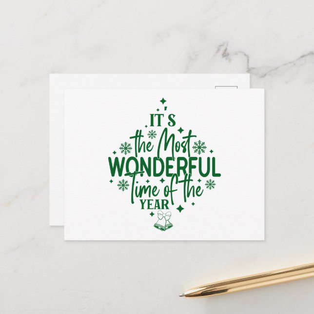 Cartão Postal It's the Most Wonderful Time of the Year (Frente/Verso In Situ)
