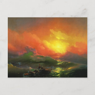 Cartão Postal Ivan Aivazovsky - A Nona Onda