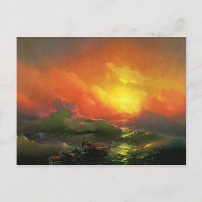 Cartão Postal Ivan Aivazovsky - A Nona Onda (Frente)