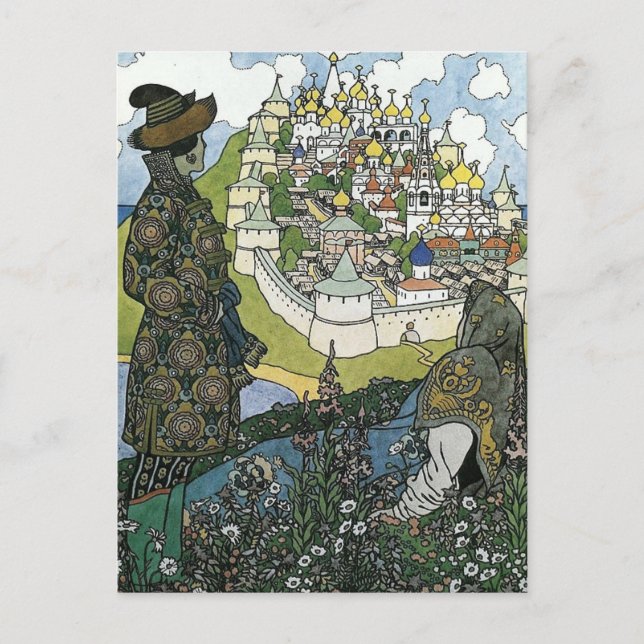 Cartão Postal Ivan Bilbin - The Tale of Tsar Saltan Postcard (Frente)