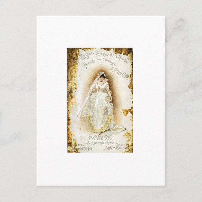 Cartão Postal Ivanhoe da Ópera Real Inglesa (Frente)