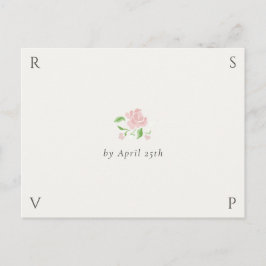 Cartão Postal Ivory | Chic Wedding RSVP Response Postcard