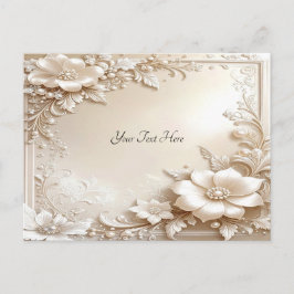 Cartão Postal Ivory Flowers Postcard