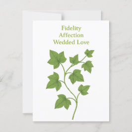 Cartão Postal Ivy — Fidelidade, afeto, amor casado