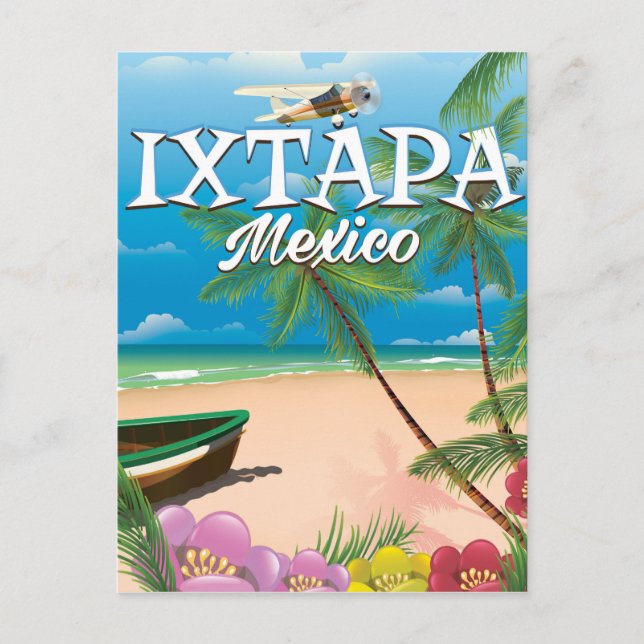 Cartão Postal Ixtapa poster de Praia do México (Frente)