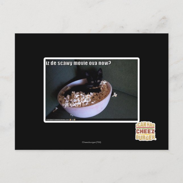 Cartão Postal Iz de scawy filme ova agora? (Frente)