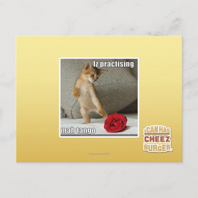 Cartão Postal Iz practising mah tango (Frente)