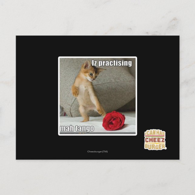 Cartão Postal Iz praticando mah tango (Frente)