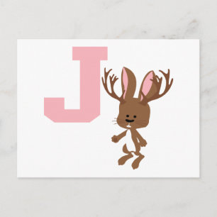 Cartão Postal J é para Jackalope