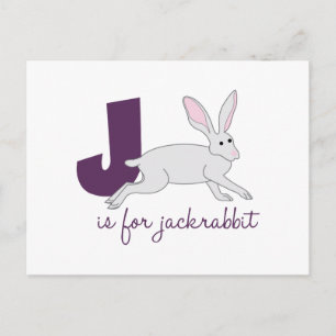 Cartão Postal J É Para Jackrabbit