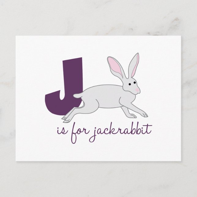 Cartão Postal J É Para Jackrabbit (Frente)