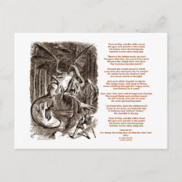 Cartão Postal Jabberwocky Poem por Lewis Carroll