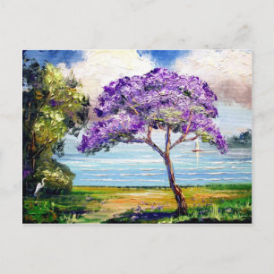 Cartão Postal Jacaranda Tree Arte Tropical