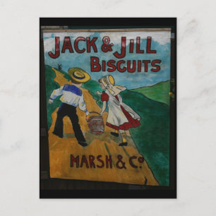 Cartão Postal Jack e Jill Biscuits poster de publicidade de vint