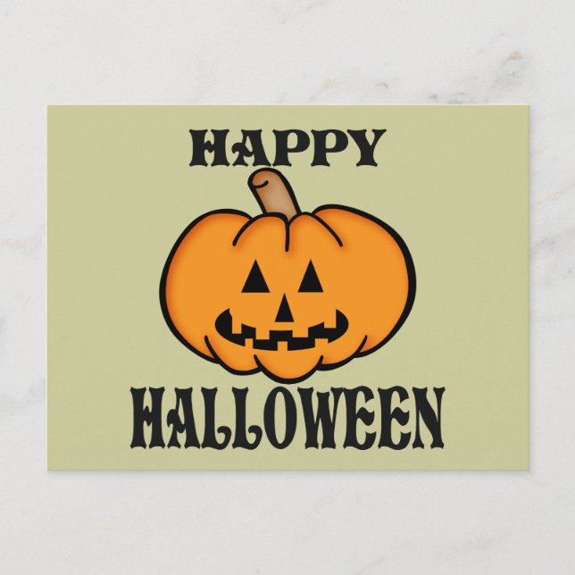 Cartão Postal Jack O Lantern (Frente)