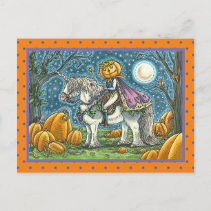 CARTÃO POSTAL JACK O LANTERN PRINCE EM SEU UNICORN MÁGICO
