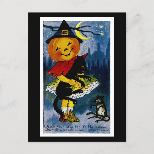 Cartão Postal Jack o'Lantern Witch (Frente)