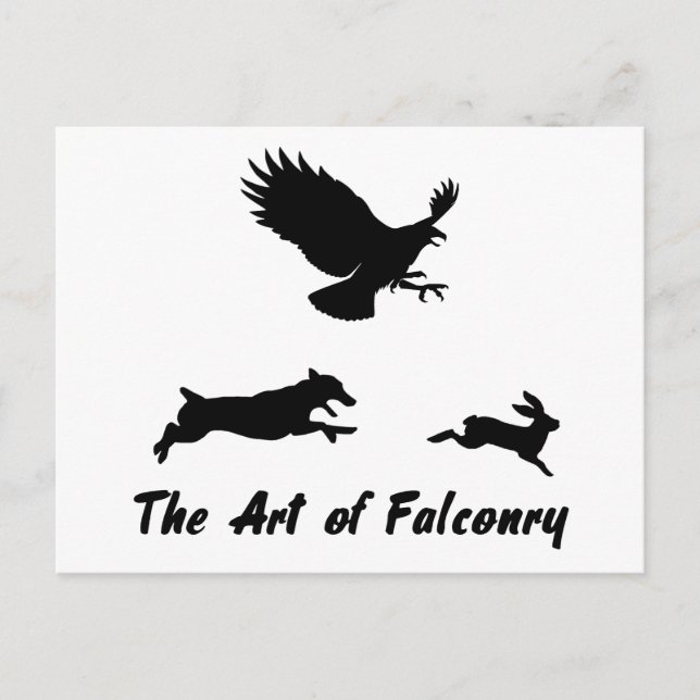 Cartão Postal Jack Russel e Falconry (Frente)
