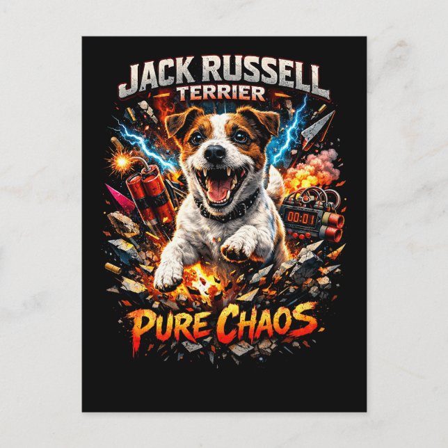 Cartão Postal Jack Russell Terrier (Frente)