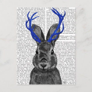 Cartão Postal Jackalope com os Blue Antlers