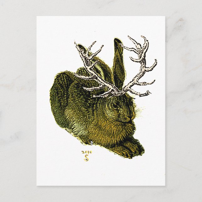 Cartão Postal Jackalope do século XVI (Frente)