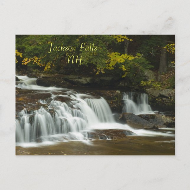 Cartão Postal Jackson Falls, Cartão-postal NH (Frente)