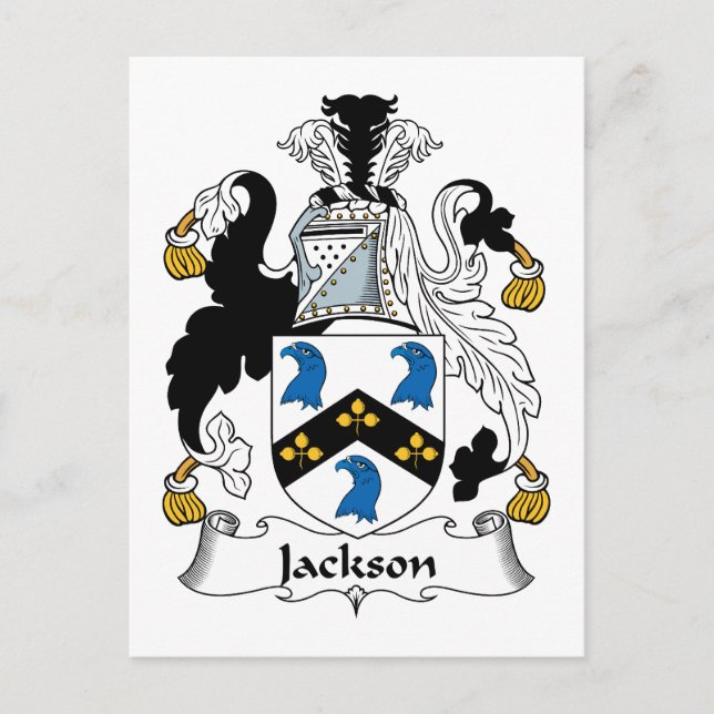 Cartão Postal Jackson Family Crest (Frente)
