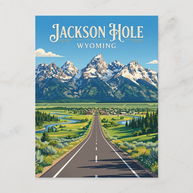 Cartão Postal Jackson Hole EUA (Frente)