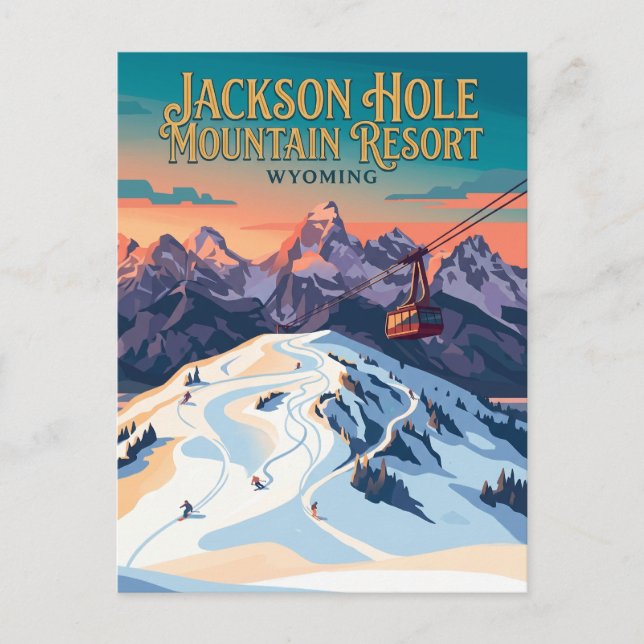 Cartão Postal Jackson Hole Mountain Resort EUA (Frente)