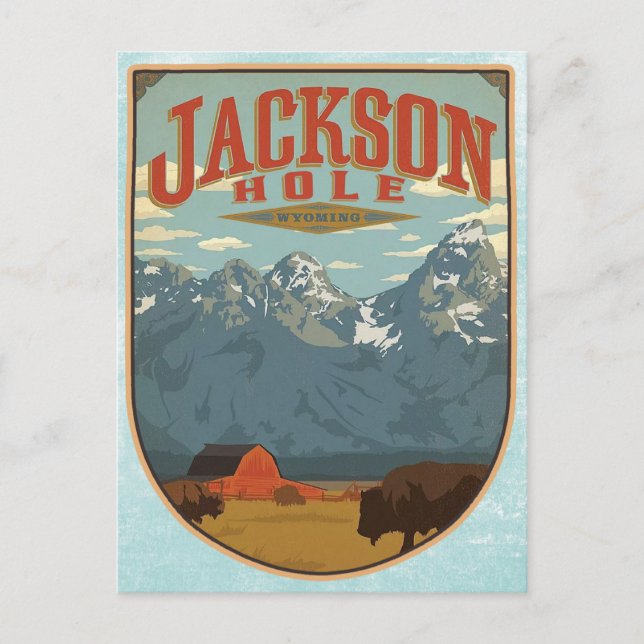 Cartão Postal Jackson Hole Wyoming (Frente)