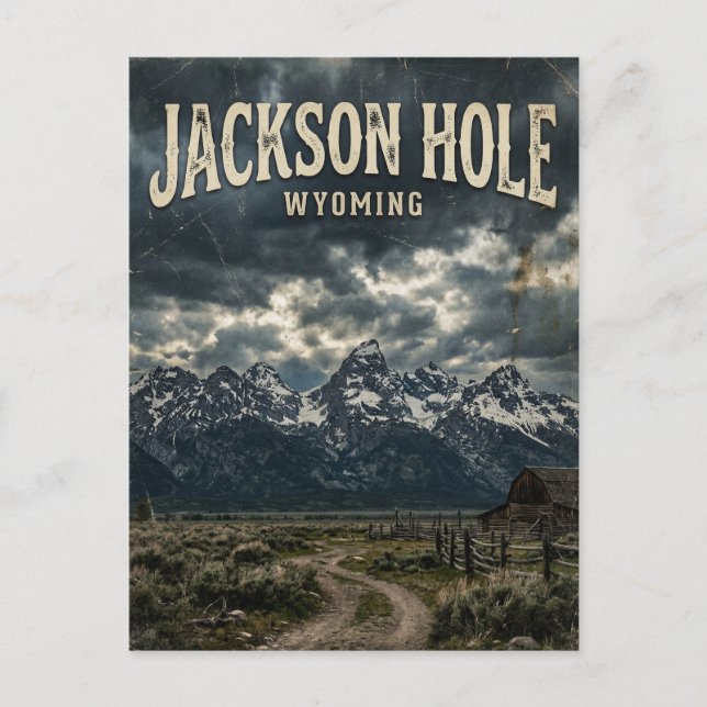 Cartão Postal Jackson Hole Wyoming (Frente)