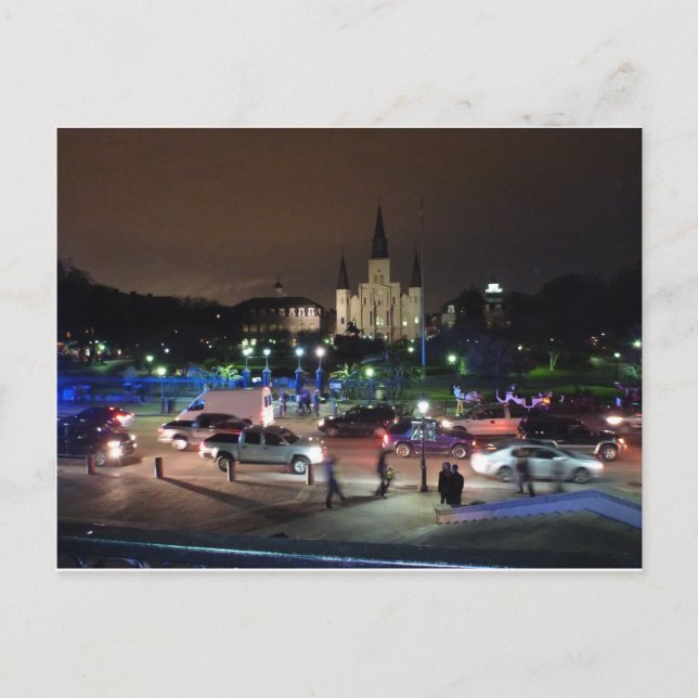 Cartão Postal Jackson Square, Nova Orleans, La (Frente)