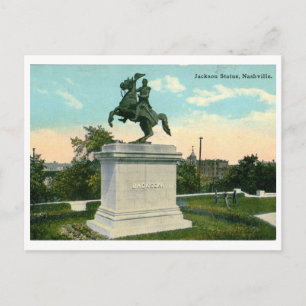 Cartão Postal Jackson Statue, Nashville 1918 Vintage