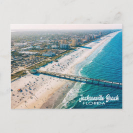 Cartão Postal Jacksonville Beach, Flórida, foto de vista aérea
