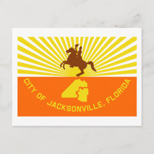 Cartão Postal Jacksonville Flag