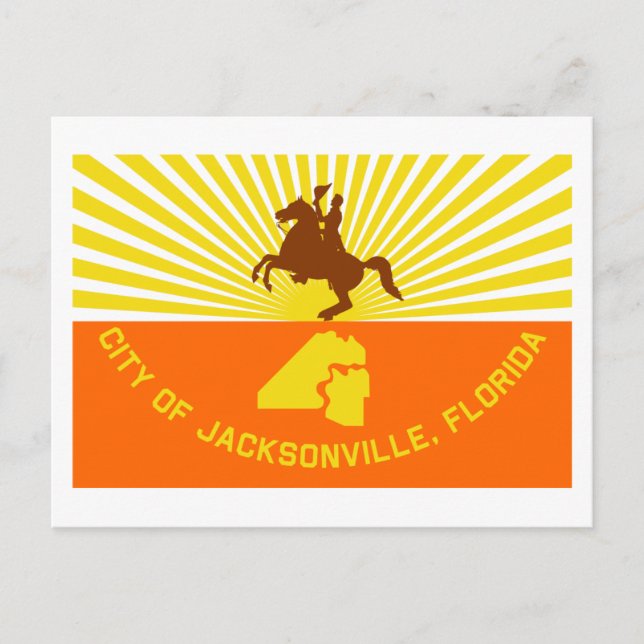 Cartão Postal Jacksonville Flag (Frente)