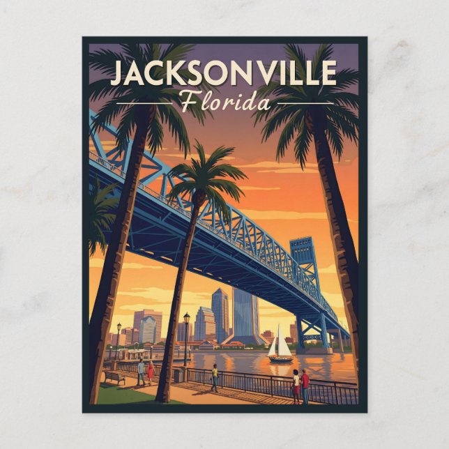 Cartão Postal Jacksonville Flórida (Frente)
