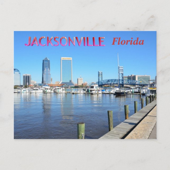 Cartão Postal Jacksonville Florida Cityscape (Frente)